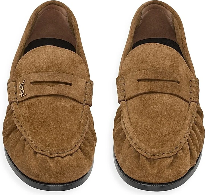 Men's Le Loafer Penny Slippers in Suede - Cognac - Size 6 - Image 3