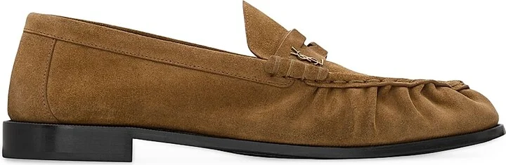 Men's Le Loafer Penny Slippers in Suede - Cognac - Size 6