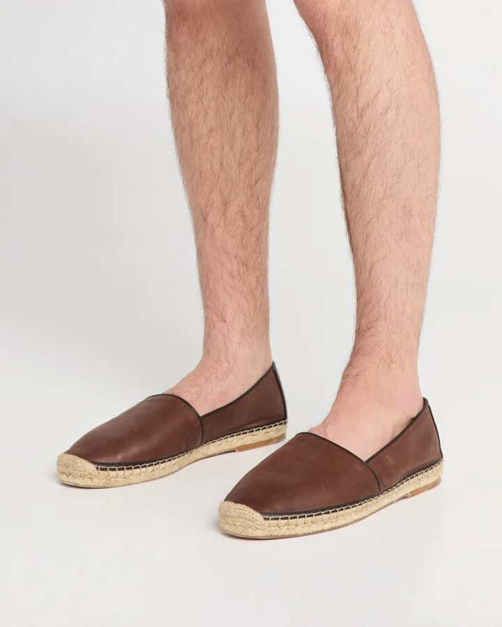 Men's Leather and Hemp Espadrilles - Image 5
