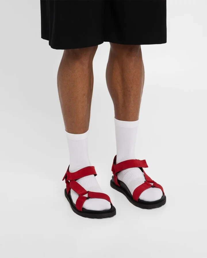 Men's Leather and Suede Sandals - Image 9