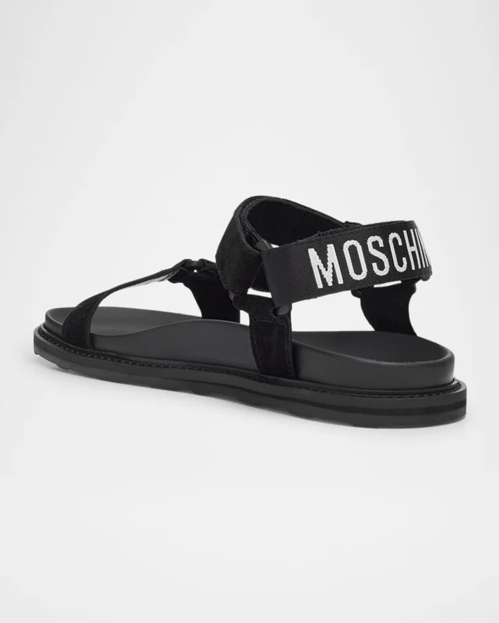 Men's Leather and Suede Sandals - Image 2