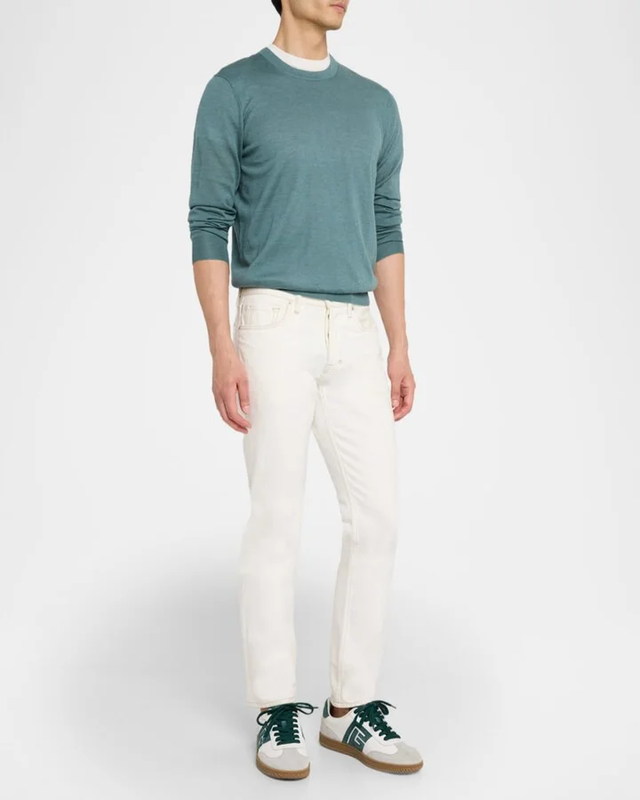 Men's Leather and Suede Swan Sneakers - Image 3