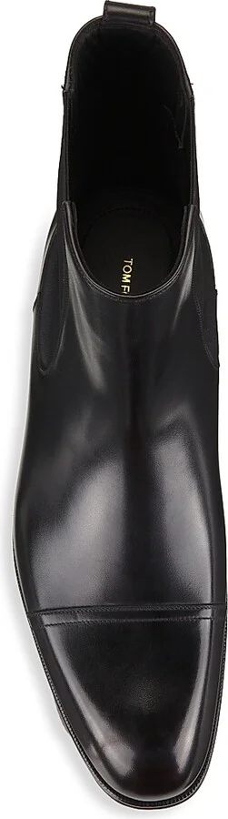 Men's Leather Ankle Boots - Black - Size 11 - Image 5