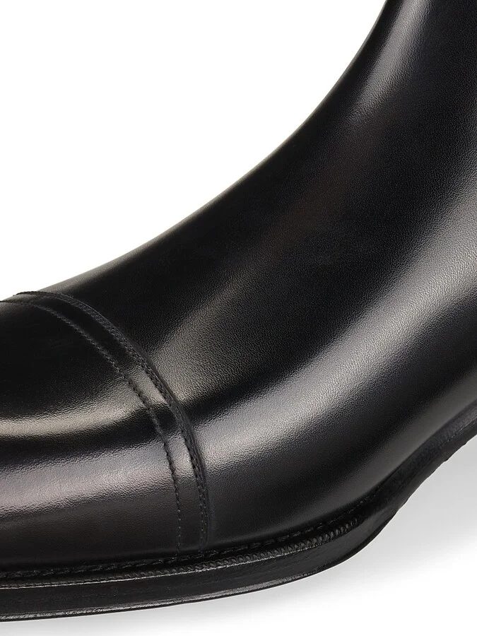 Men's Leather Ankle Boots - Black - Size 11 - Image 6