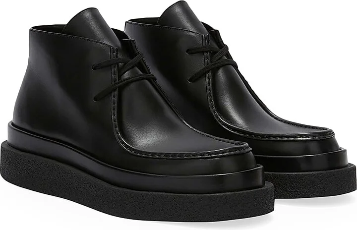 Men's Leather Ankle Boots - Black - Size 6 - Image 2