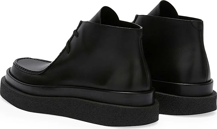 Men's Leather Ankle Boots - Black - Size 6 - Image 4