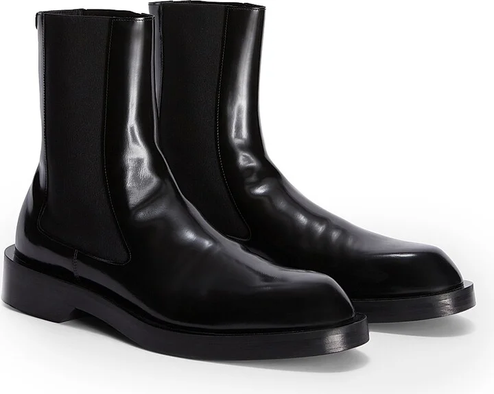 Men's Leather Ankle Boots - Black - Size 8 - Image 2
