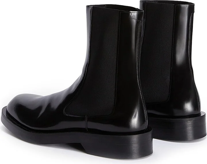 Men's Leather Ankle Boots - Black - Size 8 - Image 3
