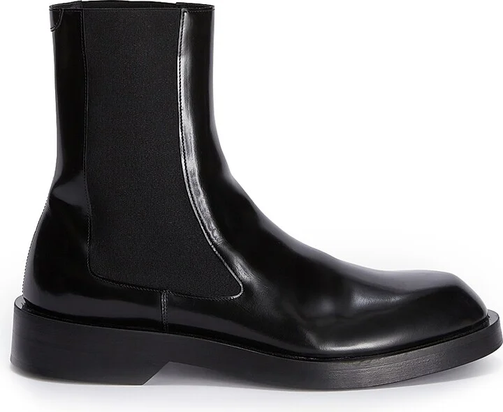 Men's Leather Ankle Boots - Black - Size 8