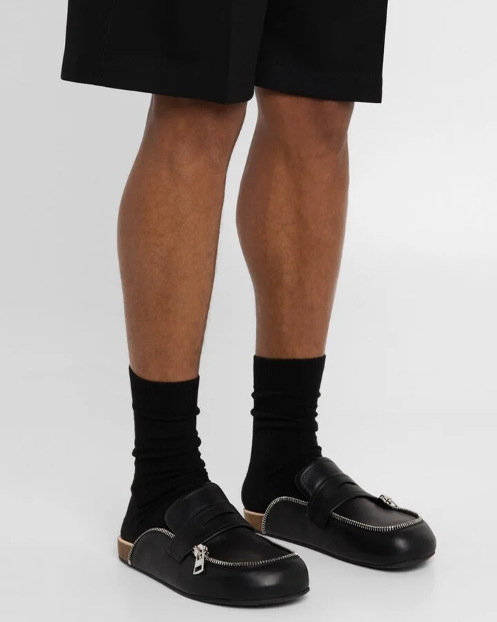Men's Leather Biker Loafers - Image 4