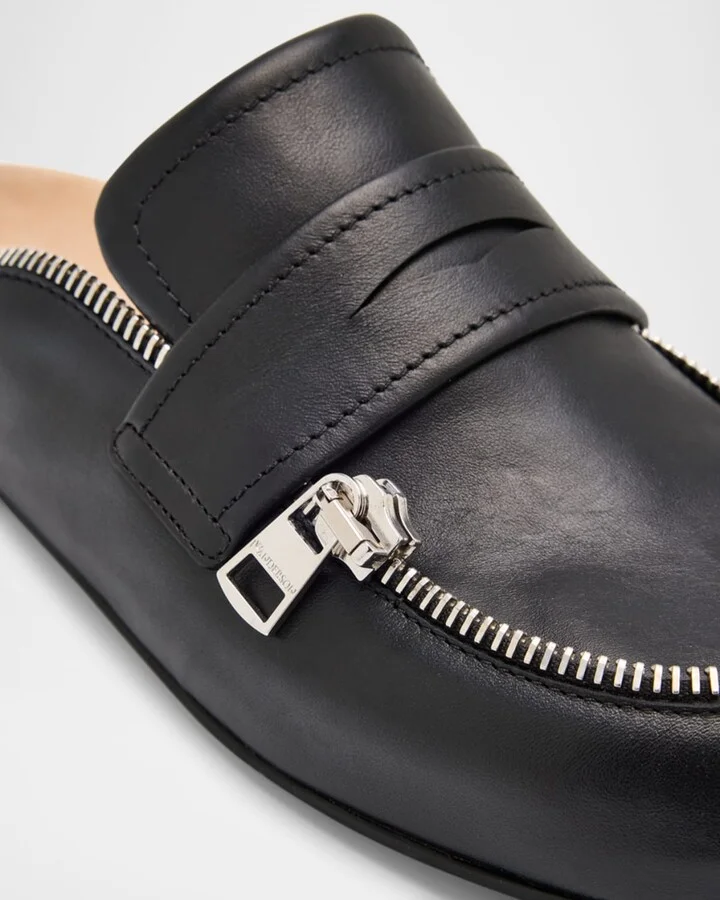 Men's Leather Biker Loafers - Image 9