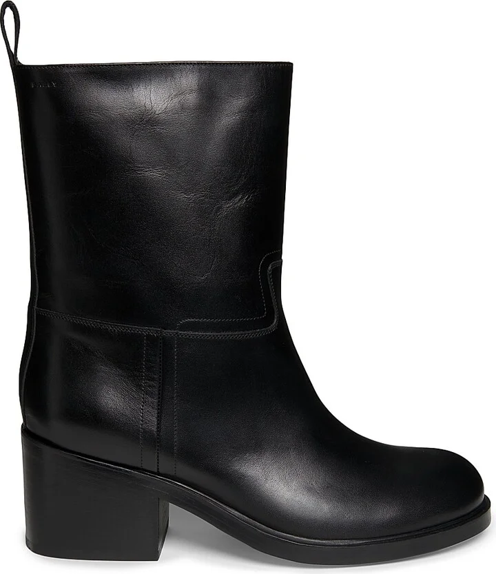 Men's Leather Boots - Black - Size 10