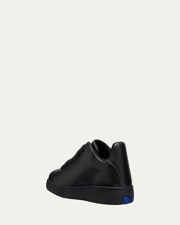 Men's Leather Box Low-Top Sneakers - Image 3