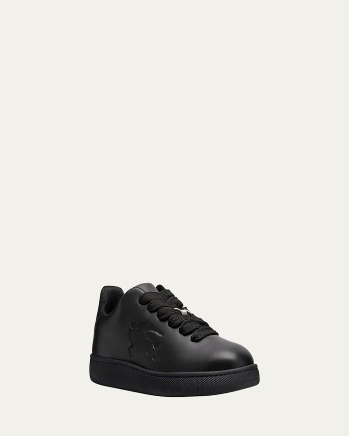 Men's Leather Box Low-Top Sneakers - Image 4