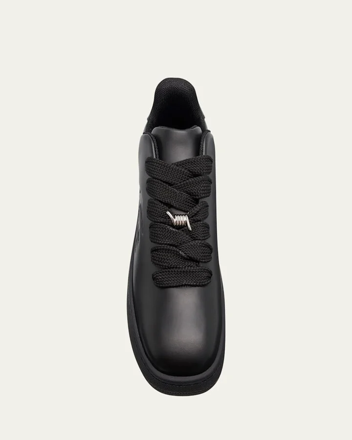 Men's Leather Box Low-Top Sneakers - Image 5