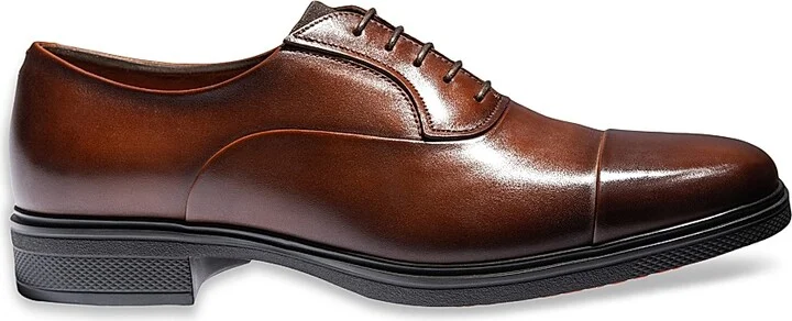 Men's Leather Cap-Toe Derby Shoes - Dark Brown - Size 7