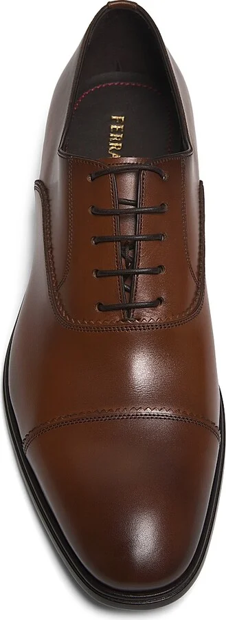 Men's Leather Cap-Toe Oxfords - Natural - Size 7 - Image 4
