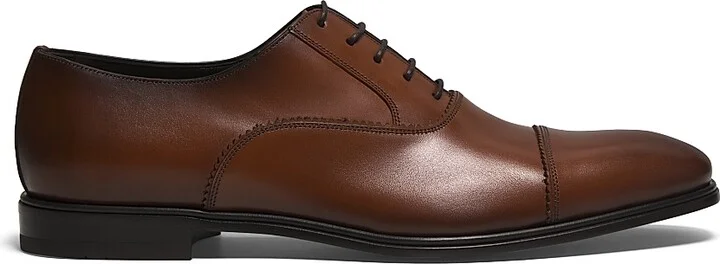 Men's Leather Cap-Toe Oxfords - Natural - Size 7