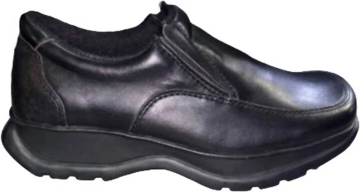 Men's Leather Casual Comfort Shoes In Black