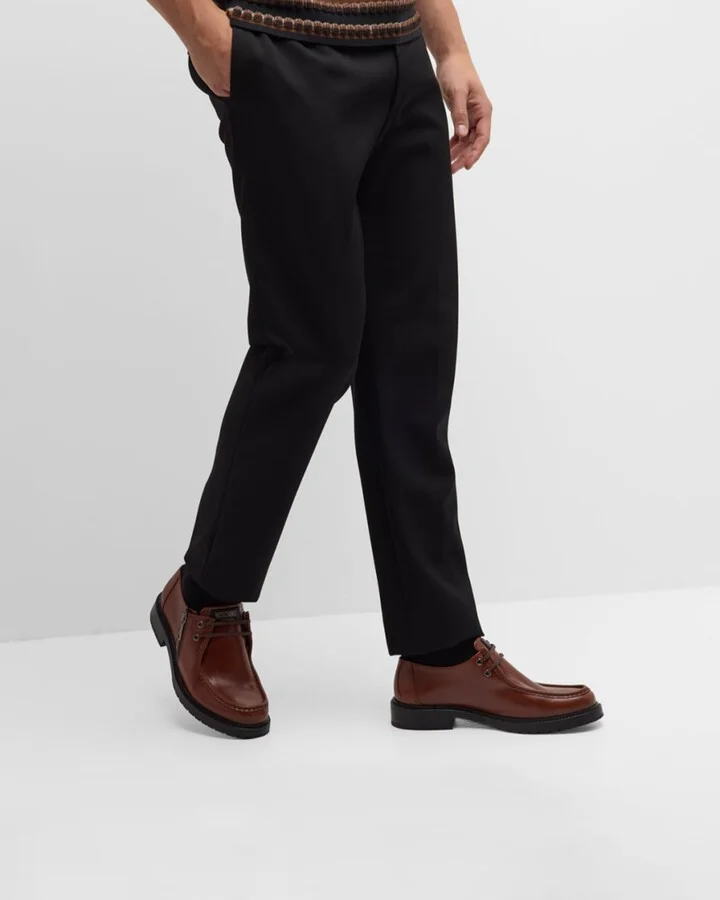 Men's Leather Casual Moc-Toe Loafers - Image 2
