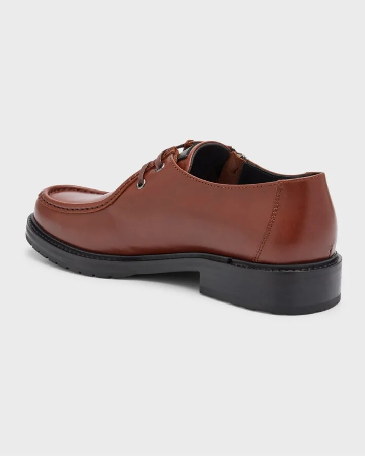 Men's Leather Casual Moc-Toe Loafers - Image 3