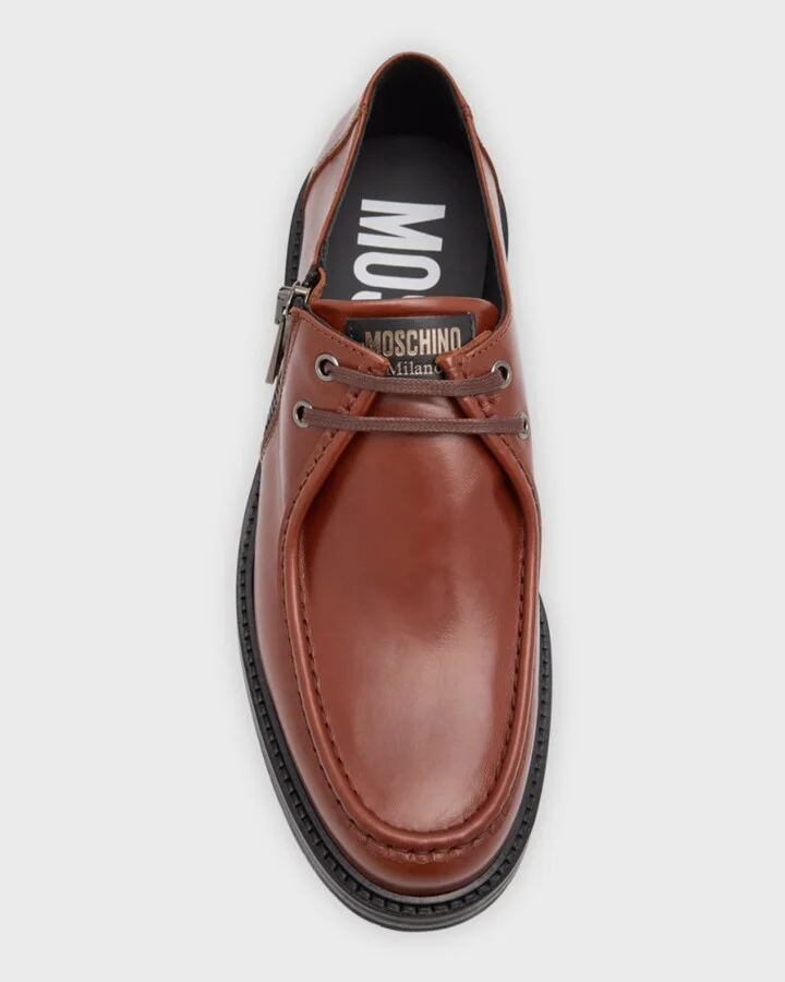 Men's Leather Casual Moc-Toe Loafers - Image 5
