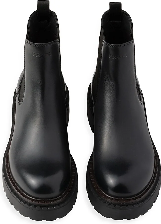 Men's Leather Chelsea Boots - Black - Size 6 - Image 2