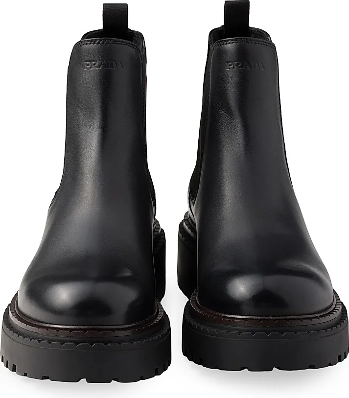 Men's Leather Chelsea Boots - Black - Size 6 - Image 4