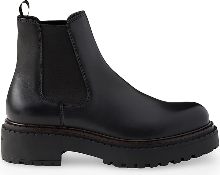 Men's Leather Chelsea Boots - Black - Size 6