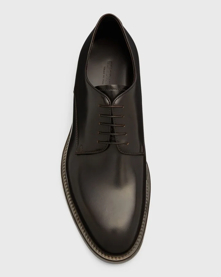 Men's Leather Derby Shoes - Image 4