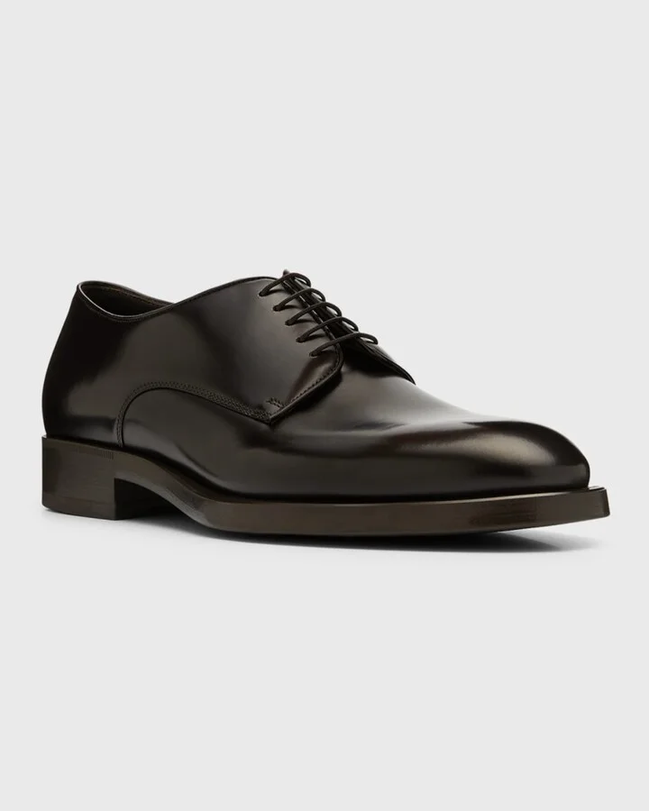 Men's Leather Derby Shoes - Image 6