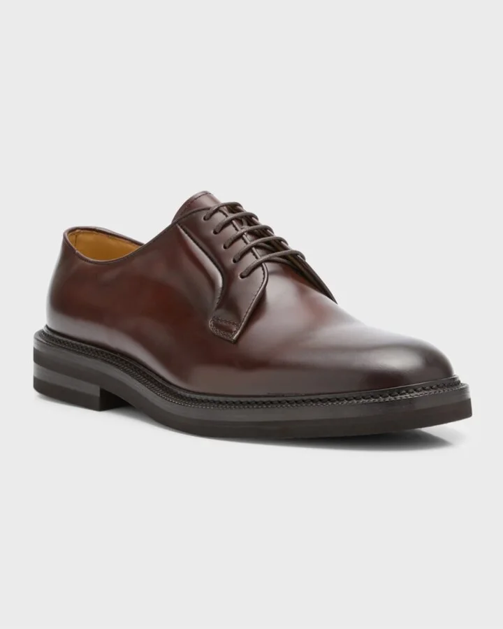 Men's Leather Derby Shoes - Image 4