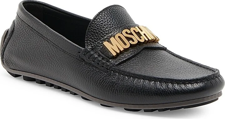 Men's Leather Driving Loafers - Black - Size 6 - Image 2