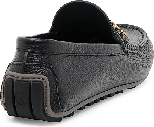 Men's Leather Driving Loafers - Black - Size 6 - Image 3