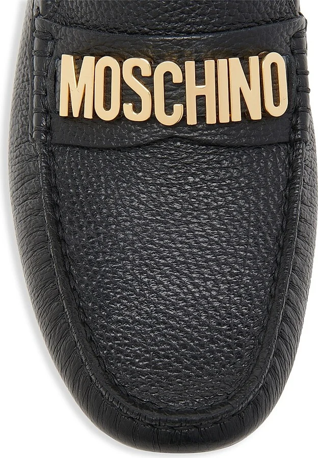 Men's Leather Driving Loafers - Black - Size 6 - Image 4