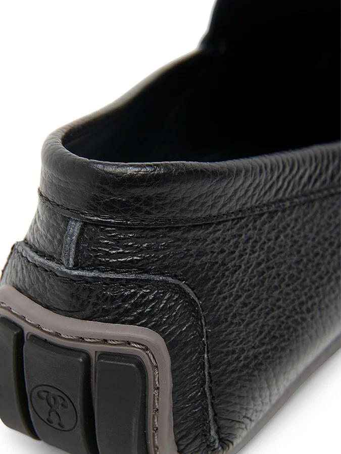 Men's Leather Driving Loafers - Black - Size 6 - Image 6