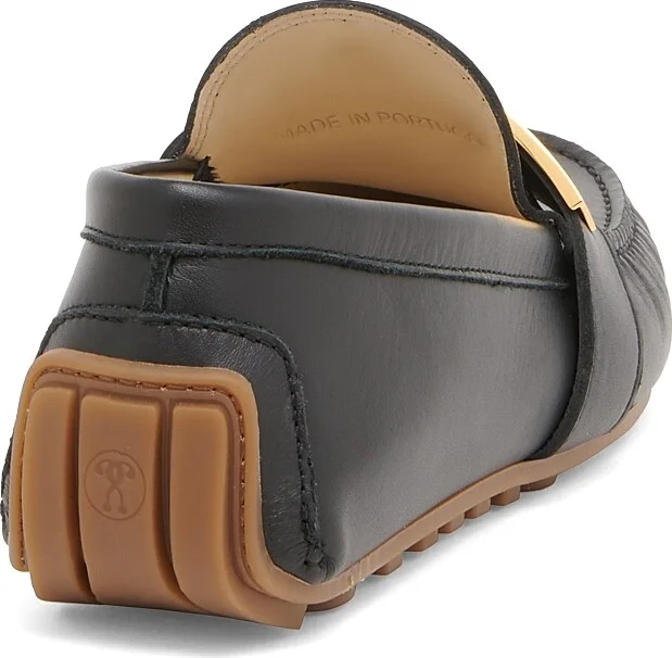 Men's Leather Driving Loafers - Black - Size 6 - Image 3