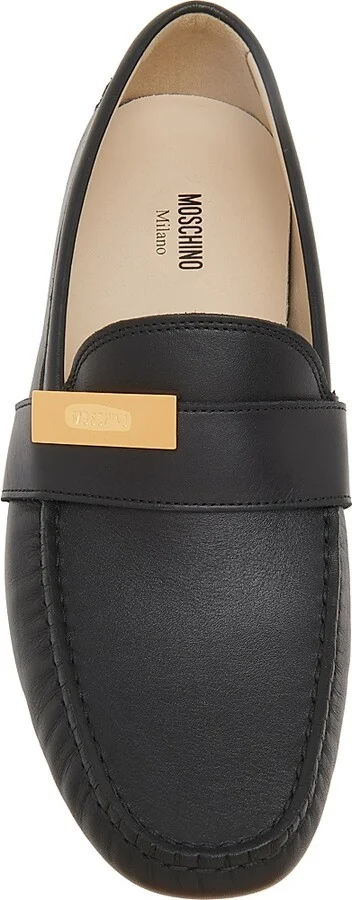 Men's Leather Driving Loafers - Black - Size 6 - Image 4