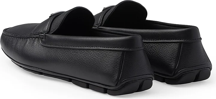 Men's Leather Driving Shoes - Black - Size 5 - Image 4