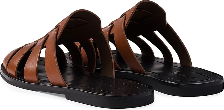 Men's Leather Fisherman Mules - Black - Size 6 - Image 8