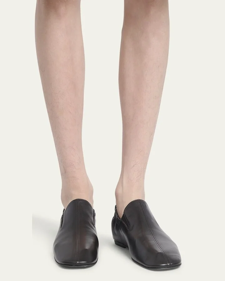 Men's Leather Fold-Down Heel Loafers - Image 2