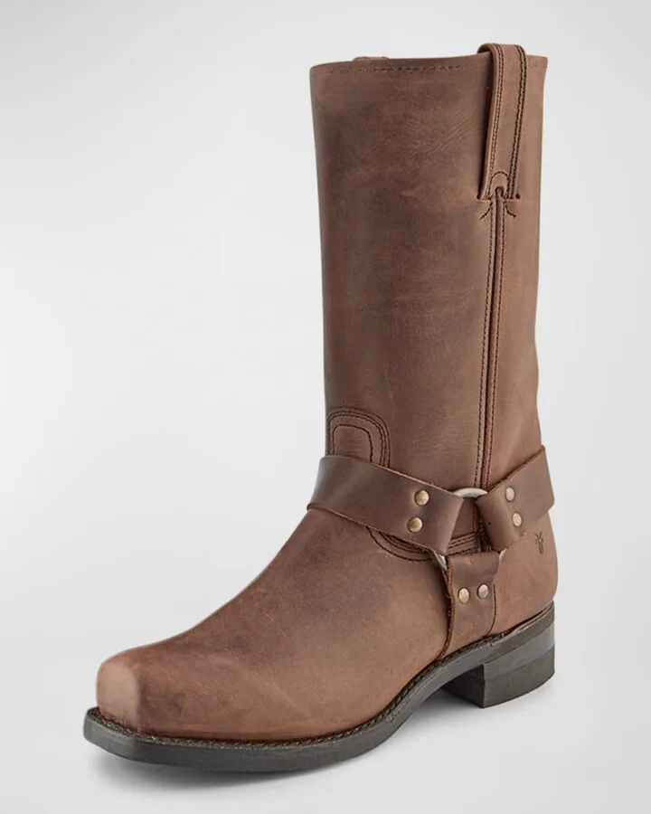 Men's Leather Harness Boots - Image 2