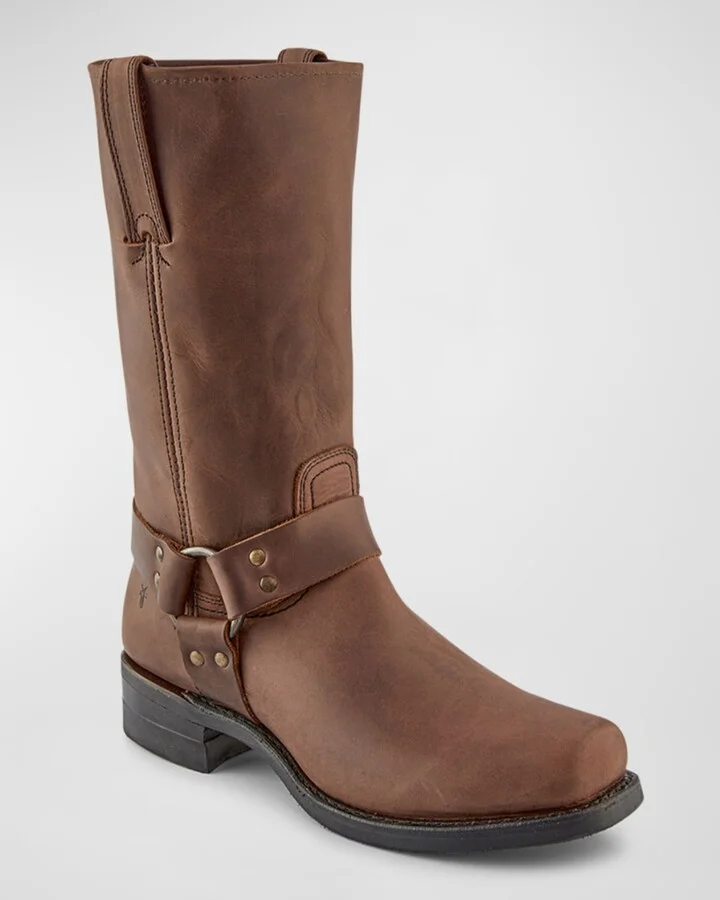 Men's Leather Harness Boots - Image 4