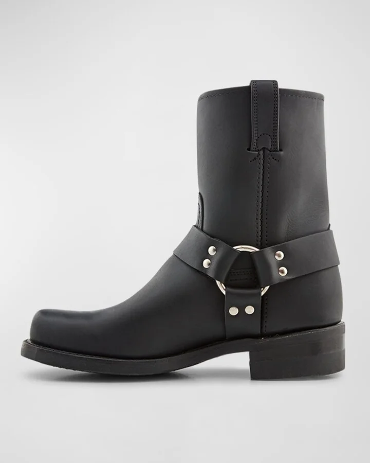 Men's Leather Harness Boots - Image 3