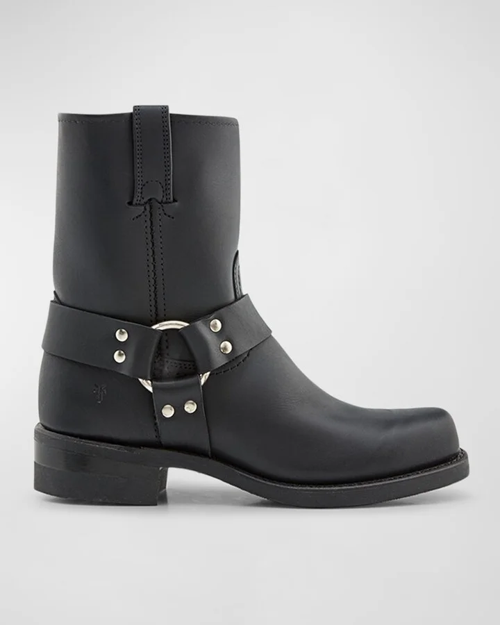 Men's Leather Harness Boots