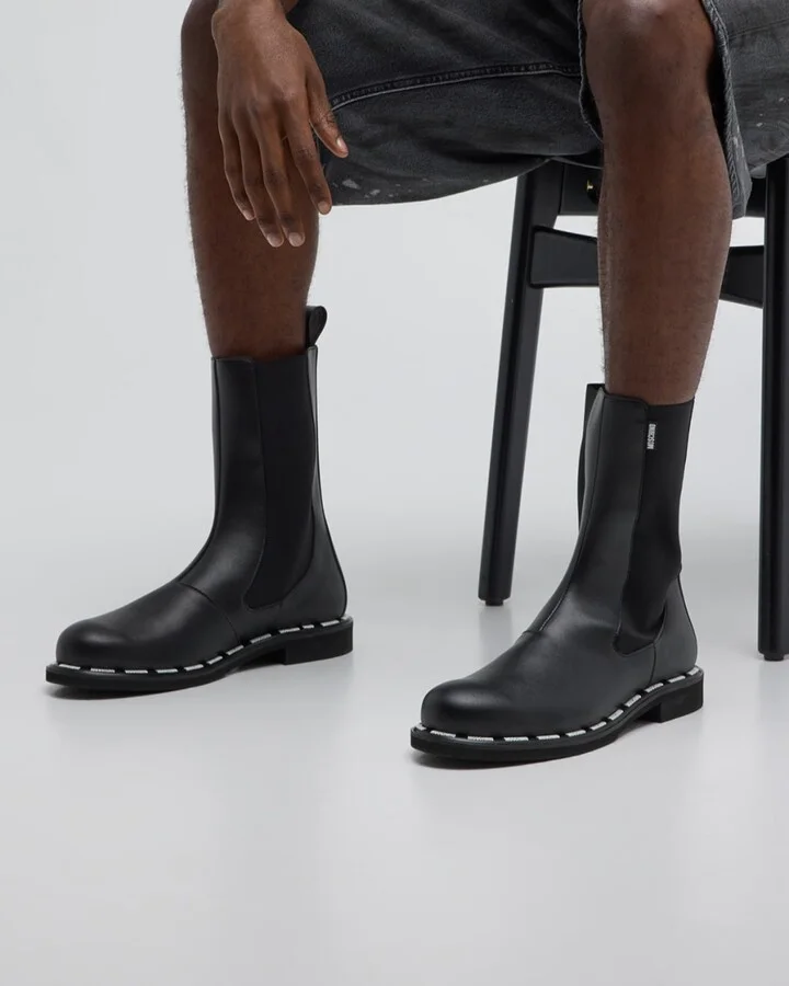Men's Leather Label Pull-On Boots - Image 4