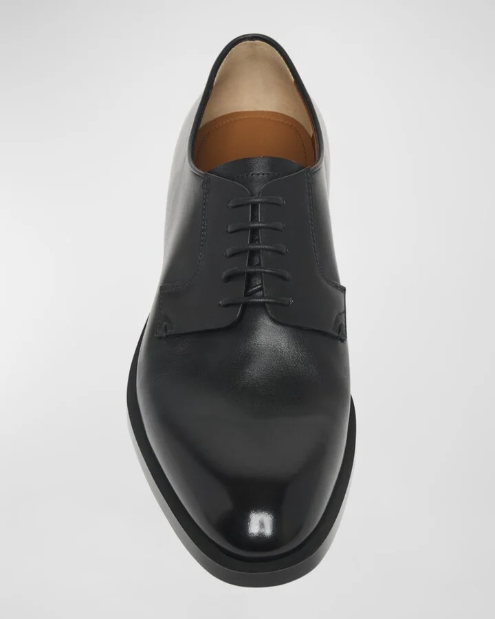 Men's Leather Lace-Up Derby Loafers - Image 11