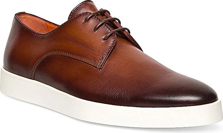 Men's Leather Lace-Up Oxfords - Grey - Size 7.5 - Image 8