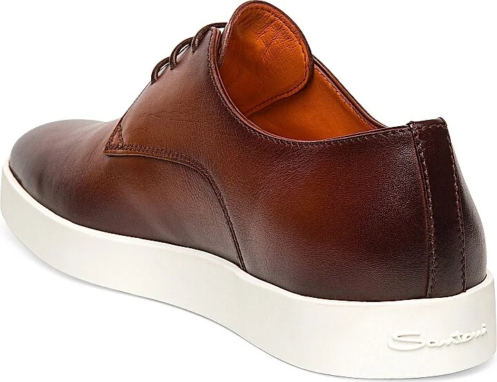 Men's Leather Lace-Up Oxfords - Grey - Size 7.5 - Image 9
