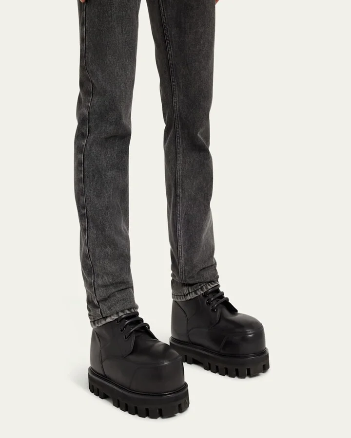 Men's Leather Lace-Up Parachute Boots - Image 2